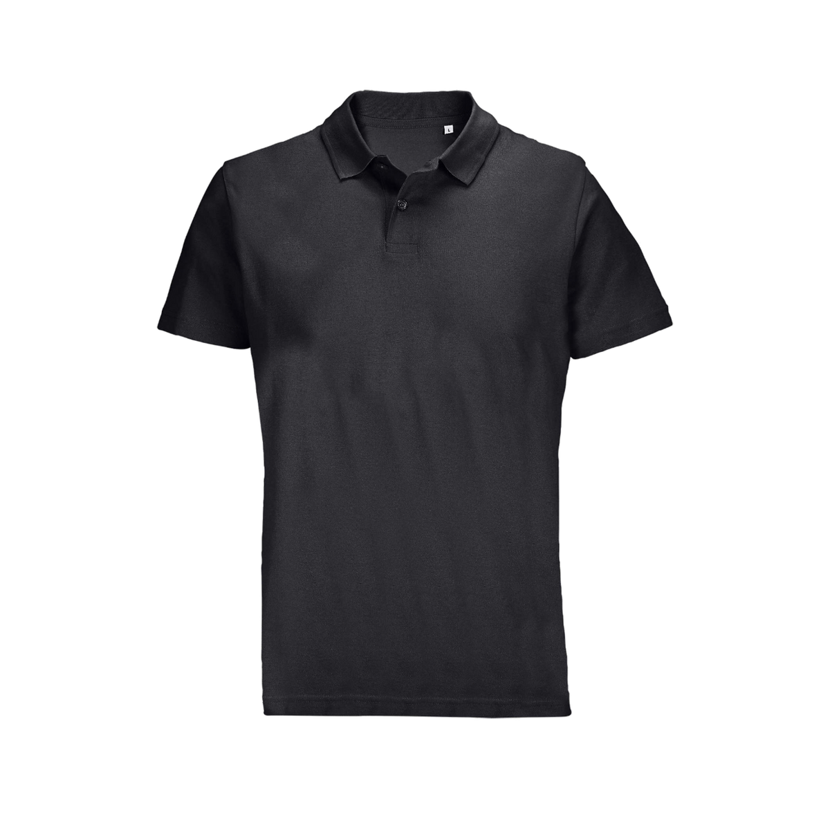 Polo noir 170 g/m² - vue de face